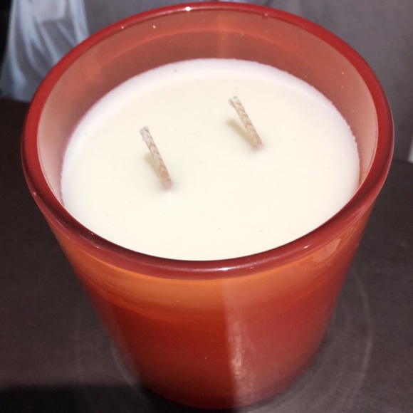 Home Goods 4” soy blend candle, glass holder. Orange glass, citrus scent. New! - Picture 3 of 4